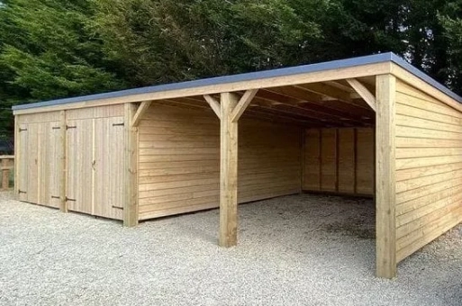 Pergola, préau et terrasse bois à Rennes